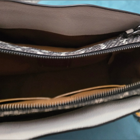 Coach Drew Satchel Grain Leather and Genuine Snakeskin Detail! Excellent!! - Picture 11 of 13